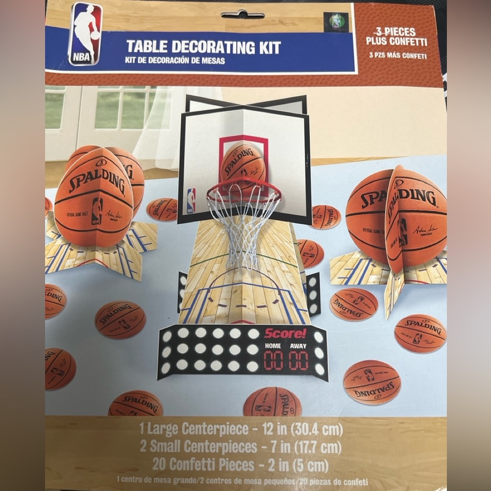 2 NBA Spalding Basketball Table Decoration Sets